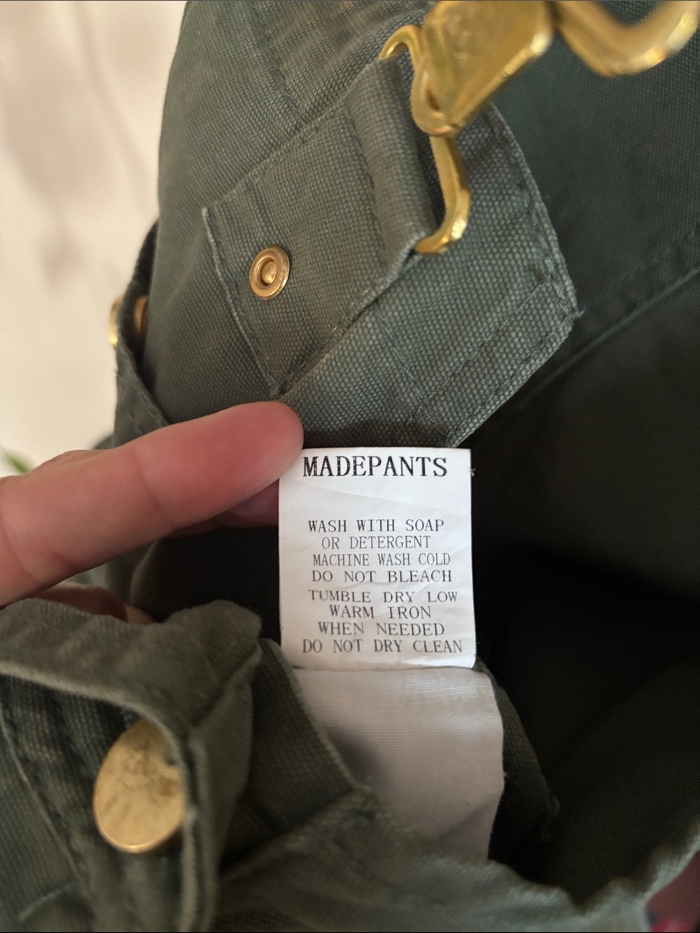 ‘Madepants’ Women's Green Workwear Overalls with Adjustable Straps - Picture 4 of 7